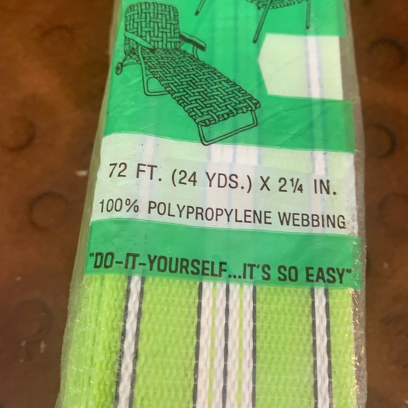 Vintage Re-Web kit for chaise lounge webbing lawn chairs 72ft - Picture 3 of 5